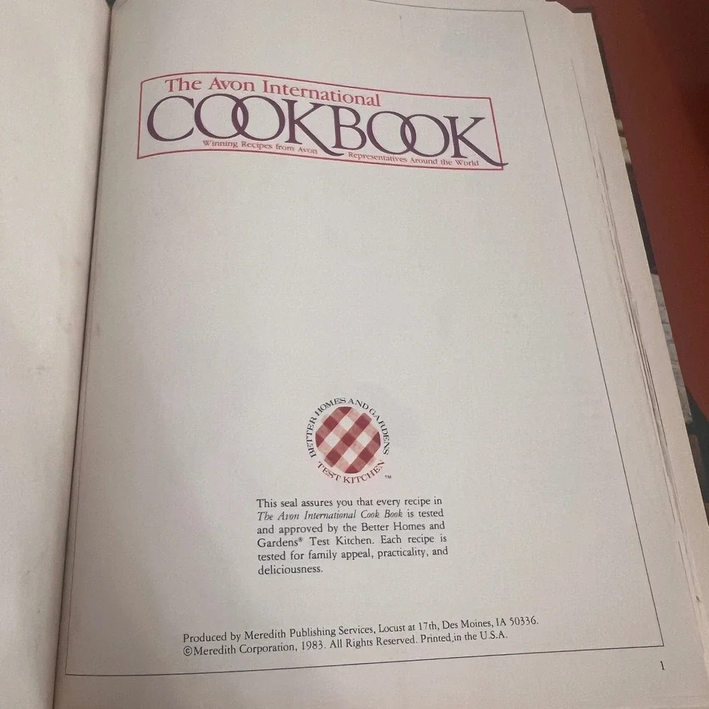 The Avon International Cookbook 1983 Better Homes and Gardens Recipes Vintage